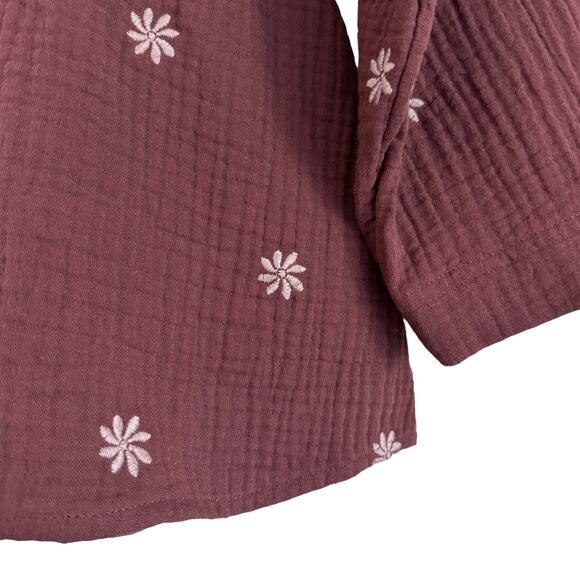 Madewell Embroidered Lightspun Peplum Open-Back Top Size XS - Picture 7 of 10